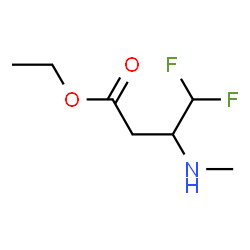 ChemSpider 2D Image | Ethyl 4,4-difluoro-3-(methylamino)butanoate | C7H13F2NO2
