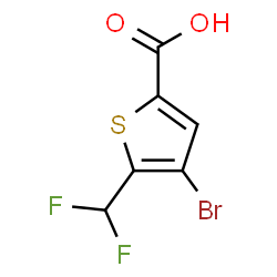 ChemSpider 2D Image | 4-Bromo-5-(difluoromethyl)-2-thiophenecarboxylic acid | C6H3BrF2O2S
