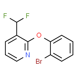 ChemSpider 2D Image | 2-(2-Bromophenoxy)-3-(difluoromethyl)pyridine | C12H8BrF2NO