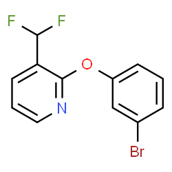 ChemSpider 2D Image | 2-(3-Bromophenoxy)-3-(difluoromethyl)pyridine | C12H8BrF2NO