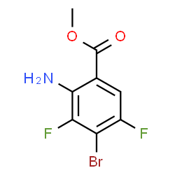 ChemSpider 2D Image | Methyl 2-amino-4-bromo-3,5-difluorobenzoate | C8H6BrF2NO2