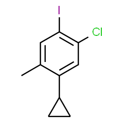 ChemSpider 2D Image | 1-Chloro-5-cyclopropyl-2-iodo-4-methylbenzene | C10H10ClI