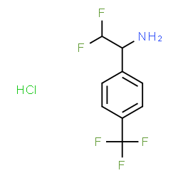 ChemSpider 2D Image | 2,2-Difluoro-1-[4-(trifluoromethyl)phenyl]ethanamine hydrochloride (1:1) | C9H9ClF5N