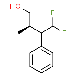 ChemSpider 2D Image | (2R)-4,4-Difluoro-2-methyl-3-phenyl-1-butanol | C11H14F2O