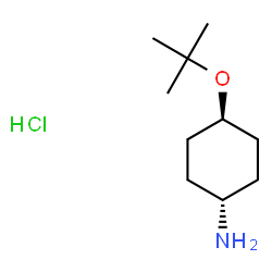 ChemSpider 2D Image | trans-4-[(2-Methyl-2-propanyl)oxy]cyclohexanamine hydrochloride (1:1) | C10H22ClNO