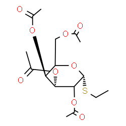 ChemSpider 2D Image | Ethyl 2,3,4,6-tetra-O-acetyl-1-thio-beta-L-threo-hexopyranoside | C16H24O9S