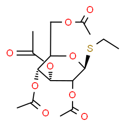 ChemSpider 2D Image | Ethyl 2,3,4,6-tetra-O-acetyl-1-thio-beta-D-erythro-hexopyranoside | C16H24O9S