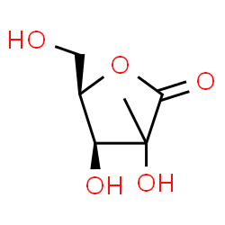 ChemSpider 2D Image | (4S,5R)-3,4-Dihydroxy-5-(hydroxymethyl)-3-methyldihydro-2(3H)-furanone (non-preferred name) | C6H10O5