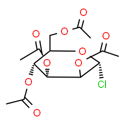 ChemSpider 2D Image | 2,3,4,6-Tetra-O-acetyl-alpha-D-erythro-hexopyranosyl chloride | C14H19ClO9