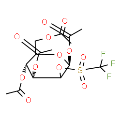 ChemSpider 2D Image | 1,3,4,6-Tetra-O-acetyl-2-O-[(trifluoromethyl)sulfonyl]-beta-D-erythro-hexopyranose | C15H19F3O12S