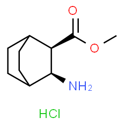 ChemSpider 2D Image | Methyl (2R,3S)-3-aminobicyclo[2.2.2]octane-2-carboxylate hydrochloride (1:1) | C10H18ClNO2