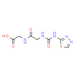 ChemSpider 2D Image | N-(1,3,4-Thiadiazol-2-ylcarbamoyl)glycylglycine | C7H9N5O4S