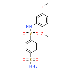 ChemSpider 2D Image | N-(2,5-Dimethoxyphenyl)-1,4-benzenedisulfonamide | C14H16N2O6S2