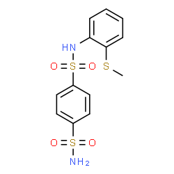 ChemSpider 2D Image | N-[2-(Methylsulfanyl)phenyl]-1,4-benzenedisulfonamide | C13H14N2O4S3