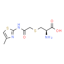 ChemSpider 2D Image | S-{2-[(4-Methyl-1,3-thiazol-2-yl)amino]-2-oxoethyl}-L-cysteine | C9H13N3O3S2