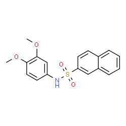 ChemSpider 2D Image | N-(3,4-Dimethoxyphenyl)-2-naphthalenesulfonamide | C18H17NO4S
