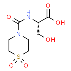 ChemSpider 2D Image | N-[(1,1-Dioxido-4-thiomorpholinyl)carbonyl]-L-serine | C8H14N2O6S