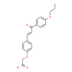 ChemSpider 2D Image | {4-[(1E)-3-Oxo-3-(4-propoxyphenyl)-1-propen-1-yl]phenoxy}acetate | C20H19O5