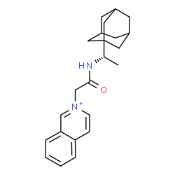 ChemSpider 2D Image | 2-(2-{[(1S)-1-(Adamantan-1-yl)ethyl]amino}-2-oxoethyl)isoquinolinium | C23H29N2O