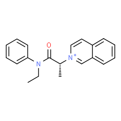 ChemSpider 2D Image | 2-{(2R)-1-[Ethyl(phenyl)amino]-1-oxo-2-propanyl}isoquinolinium | C20H21N2O