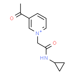 ChemSpider 2D Image | 3-Acetyl-1-[2-(cyclopropylamino)-2-oxoethyl]pyridinium | C12H15N2O2