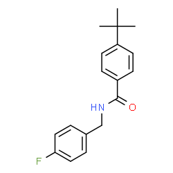 ChemSpider 2D Image | N-(4-Fluorobenzyl)-4-(2-methyl-2-propanyl)benzamide | C18H20FNO