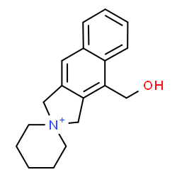 ChemSpider 2D Image | spiro[1,3-dihydrobenzo[f]isoindol-2-ium-2,1'-azinan-1-ium]-9-ylmethanol | C18H22NO