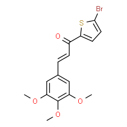 ChemSpider 2D Image | (2E)-1-(5-Bromo-2-thienyl)-3-(3,4,5-trimethoxyphenyl)-2-propen-1-one | C16H15BrO4S