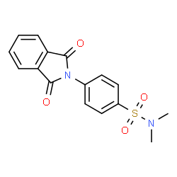 ChemSpider 2D Image | 4-(1,3-Dioxo-1,3-dihydro-isoindol-2-yl)-N,N-dimethyl-benzenesulfonamide | C16H14N2O4S