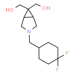ChemSpider 2D Image | {3-[(4,4-Difluorocyclohexyl)methyl]-3-azabicyclo[3.1.0]hexane-6,6-diyl}dimethanol | C14H23F2NO2