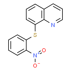 ChemSpider 2D Image | 8-(2-Nitro-phenylsulfanyl)-quinoline | C15H10N2O2S