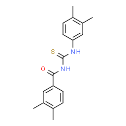 ChemSpider 2D Image | N-[(3,4-Dimethylphenyl)carbamothioyl]-3,4-dimethylbenzamide | C18H20N2OS