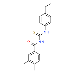 ChemSpider 2D Image | N-[(4-Ethylphenyl)carbamothioyl]-3,4-dimethylbenzamide | C18H20N2OS