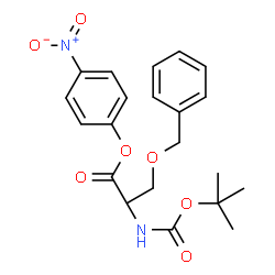 ChemSpider 2D Image | 4-Nitrophenyl O-benzyl-N-{[(2-methyl-2-propanyl)oxy]carbonyl}serinate | C21H24N2O7
