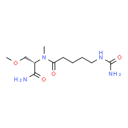 ChemSpider 2D Image | N-[(2S)-1-Amino-3-methoxy-1-oxo-2-propanyl]-5-(carbamoylamino)-N-methylpentanamide | C11H22N4O4