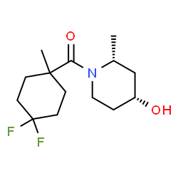 ChemSpider 2D Image | (4,4-Difluoro-1-methylcyclohexyl)[(2R,4R)-4-hydroxy-2-methyl-1-piperidinyl]methanone | C14H23F2NO2
