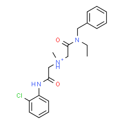 ChemSpider 2D Image | 2-[Benzyl(ethyl)amino]-N-{2-[(2-chlorophenyl)amino]-2-oxoethyl}-N-methyl-2-oxoethanaminium | C20H25ClN3O2