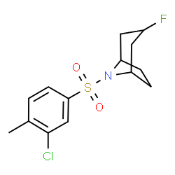 ChemSpider 2D Image | 8-[(3-Chloro-4-methylphenyl)sulfonyl]-3-fluoro-8-azabicyclo[3.2.1]octane | C14H17ClFNO2S