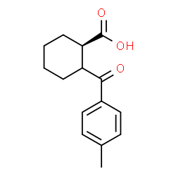 ChemSpider 2D Image | (1R)-2-(4-Methylbenzoyl)cyclohexanecarboxylic acid | C15H18O3