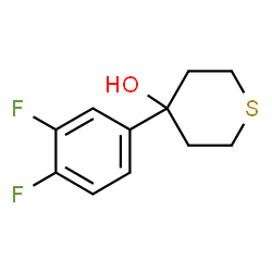 ChemSpider 2D Image | 4-(3,4-Difluorophenyl)tetrahydro-2H-thiopyran-4-ol | C11H12F2OS