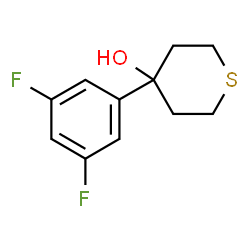 ChemSpider 2D Image | 4-(3,5-Difluorophenyl)tetrahydro-2H-thiopyran-4-ol | C11H12F2OS