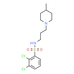 ChemSpider 2D Image | 2,3-Dichloro-N-[3-(4-methyl-1-piperidinyl)propyl]benzenesulfonamide | C15H22Cl2N2O2S