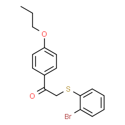 ChemSpider 2D Image | 2-[(2-Bromophenyl)sulfanyl]-1-(4-propoxyphenyl)ethanone | C17H17BrO2S