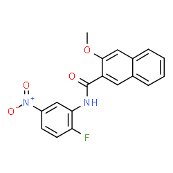 ChemSpider 2D Image | N-(2-Fluoro-5-nitrophenyl)-3-methoxy-2-naphthamide | C18H13FN2O4