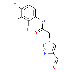 ChemSpider 2D Image | 2-(4-Formyl-1H-1,2,3-triazol-1-yl)-N-(2,3,4-trifluorophenyl)acetamide | C11H7F3N4O2