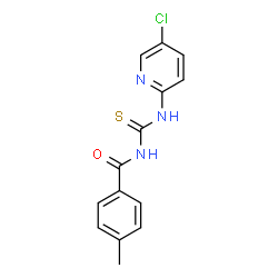 ChemSpider 2D Image | N-[(5-Chloro-2-pyridinyl)carbamothioyl]-4-methylbenzamide | C14H12ClN3OS