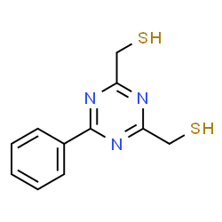 ChemSpider 2D Image | (6-Phenyl-1,3,5-triazine-2,4-diyl)dimethanethiol | C11H11N3S2