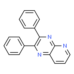 ChemSpider 2D Image | 2,3-Diphenylpyrido[2,3-b]pyrazine | C19H13N3