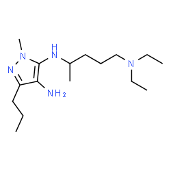 ChemSpider 2D Image | N~5~-[5-(Diethylamino)-2-pentanyl]-1-methyl-3-propyl-1H-pyrazole-4,5-diamine | C16H33N5