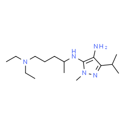ChemSpider 2D Image | N~5~-[5-(Diethylamino)-2-pentanyl]-3-isopropyl-1-methyl-1H-pyrazole-4,5-diamine | C16H33N5